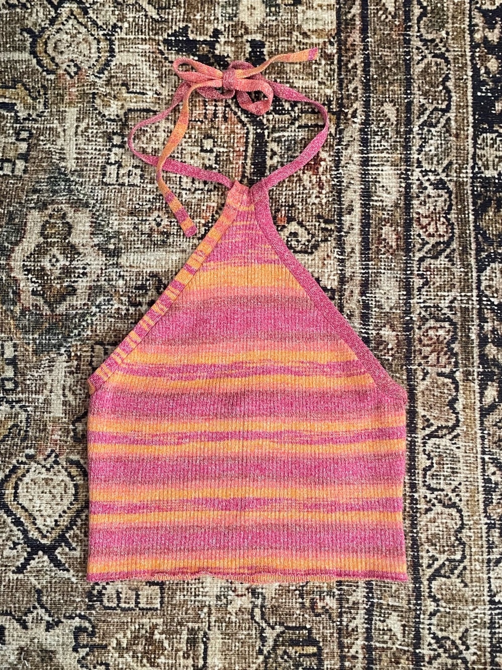 Sunset Cropped Halter Top